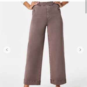 SPANX Stretch Twill Crop Pant (Taupe)